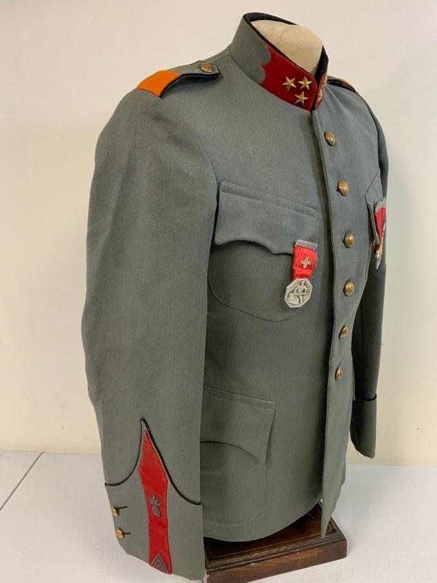 WWII SWISS ARMY ARTILLERY OFFICER UNIFORM TUNIC