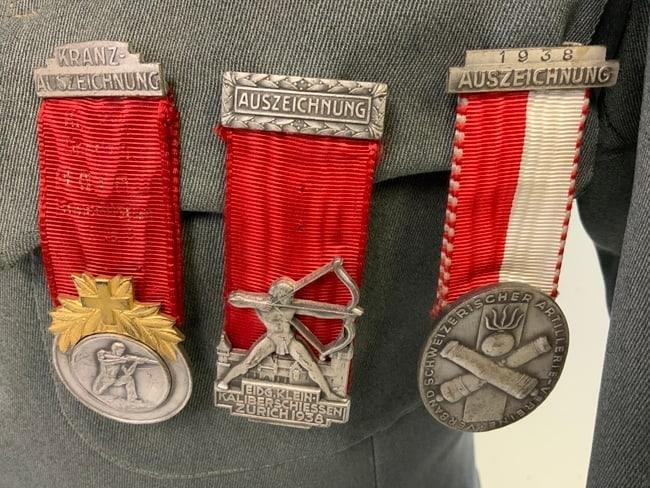WWII SWISS ARMY ARTILLERY OFFICER UNIFORM TUNIC