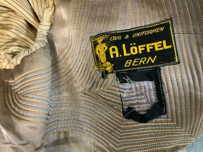 WWII SWISS ARMY ARTILLERY OFFICER UNIFORM TUNIC