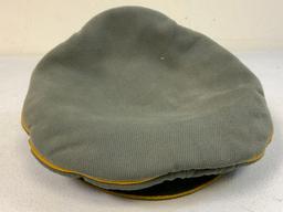 WWII GERMAN ARMY CAVALRY OFFICER CRUSHER TYPE VISOR HAT CAP