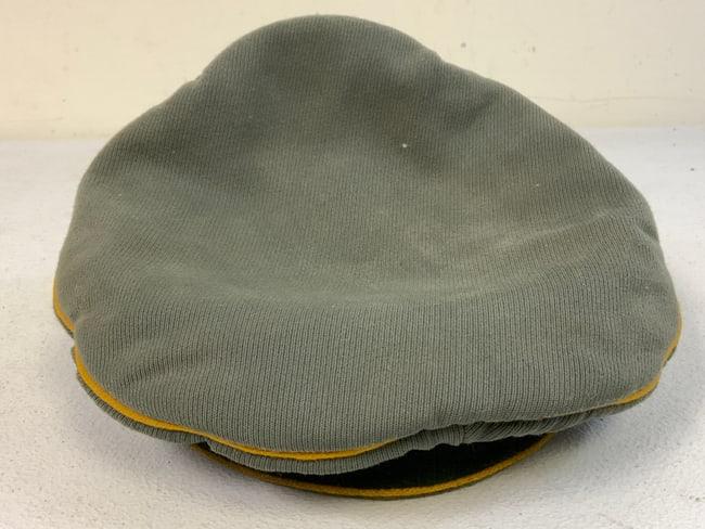 WWII GERMAN ARMY CAVALRY OFFICER CRUSHER TYPE VISOR HAT CAP