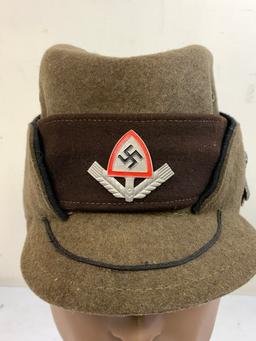 GERMANY THIRD REICH RAD LABOR SERVICE EM/NCO ROBIN HOOD STYLE HAT