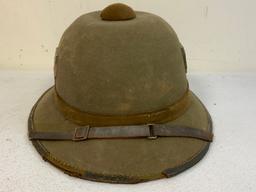 WWII GERMAN ARMY AFRIKA CORPS TROPICAL SUN PITH HELMET