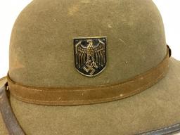 WWII GERMAN ARMY AFRIKA CORPS TROPICAL SUN PITH HELMET