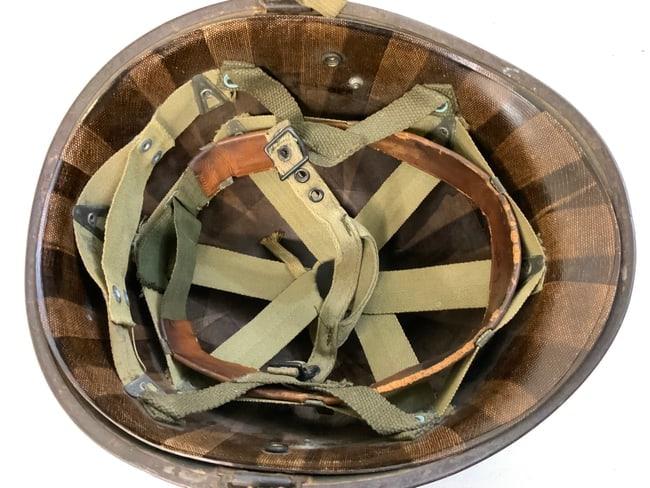 WWII US ARMY 82nd AIRBORNE DIVISION M1C PARATROOPER  HELMET WITH LINER