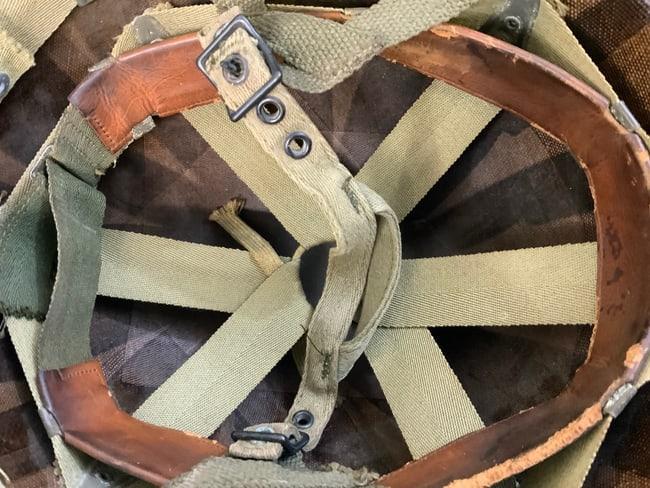WWII US ARMY 82nd AIRBORNE DIVISION M1C PARATROOPER  HELMET WITH LINER