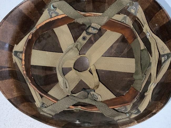 WWII US ARMY 82nd AIRBORNE DIVISION M1C PARATROOPER  HELMET WITH LINER
