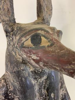 LARGE ANTIQUE EGYPTIAN ANUBIS WALL NICHE STATUE