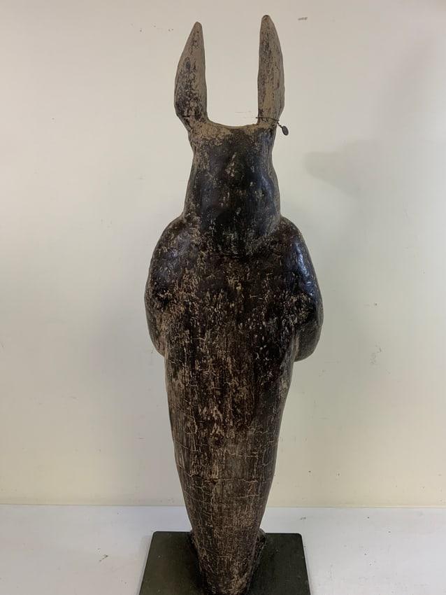LARGE ANTIQUE EGYPTIAN ANUBIS WALL NICHE STATUE