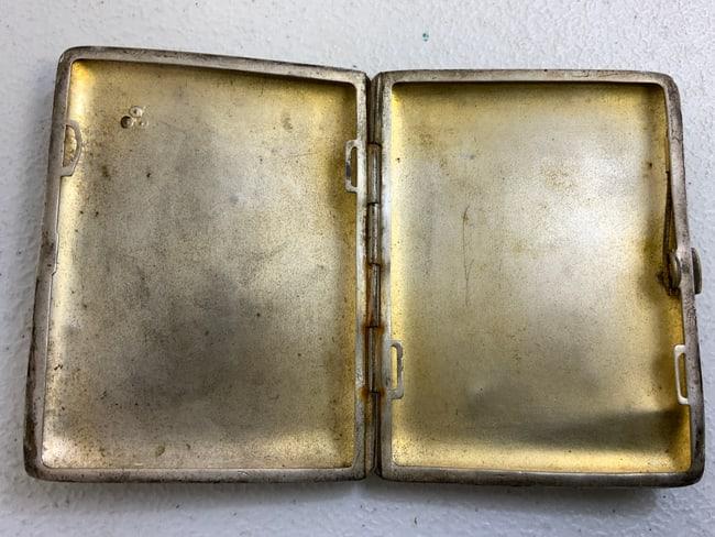 GERMANY THIRD REICH 1938 SILVER PLATED CIGARETTE CASE