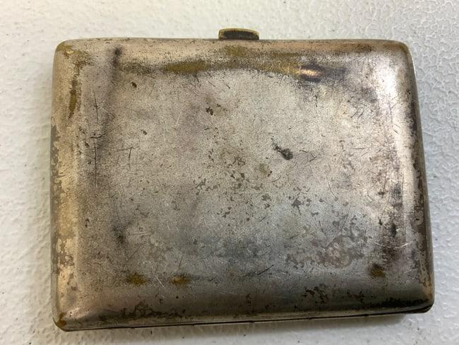 GERMANY THIRD REICH 1938 SILVER PLATED CIGARETTE CASE