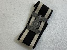 WWII GERMAN CLASP TO THE 1939 IRON CROSS WITH RIBBON