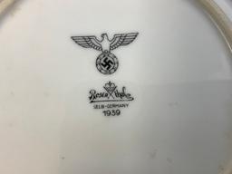 GERMANY THIRD REICH ROSENTHAL PORCELAIN BOWL WEHRMACH MARKED 1939