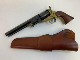 COLT 1851 NAVY PERCUSSION REVOLVER BY F. LLIPIETTA ITALIAN REPRODUCTION WITH HOLSTER