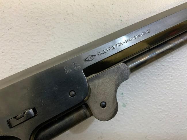 COLT 1851 NAVY PERCUSSION REVOLVER BY F. LLIPIETTA ITALIAN REPRODUCTION WITH HOLSTER