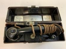 WWII GERMAN MILITARY BAKELITE FIELD PHONE