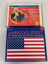 USA PATRIOTIC TABLE GAMES - GREAT AMERICAN PATRIOTS AND AMERICA'S SPIRIT