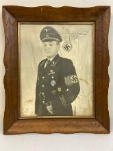 GERMAN SS OFFICER UNIFORMED MEN FRAMED