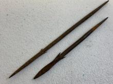 ANTIQUE MEDIEVAL STYLE LONG TANG IRON ARROWHEADS