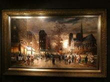 Robert Lebron Evening in Paris Oil Painting