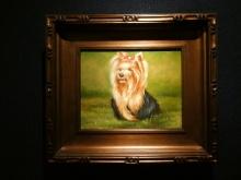 Unsigned Whitney Yorkshire yorkie terrier Oil Painting
