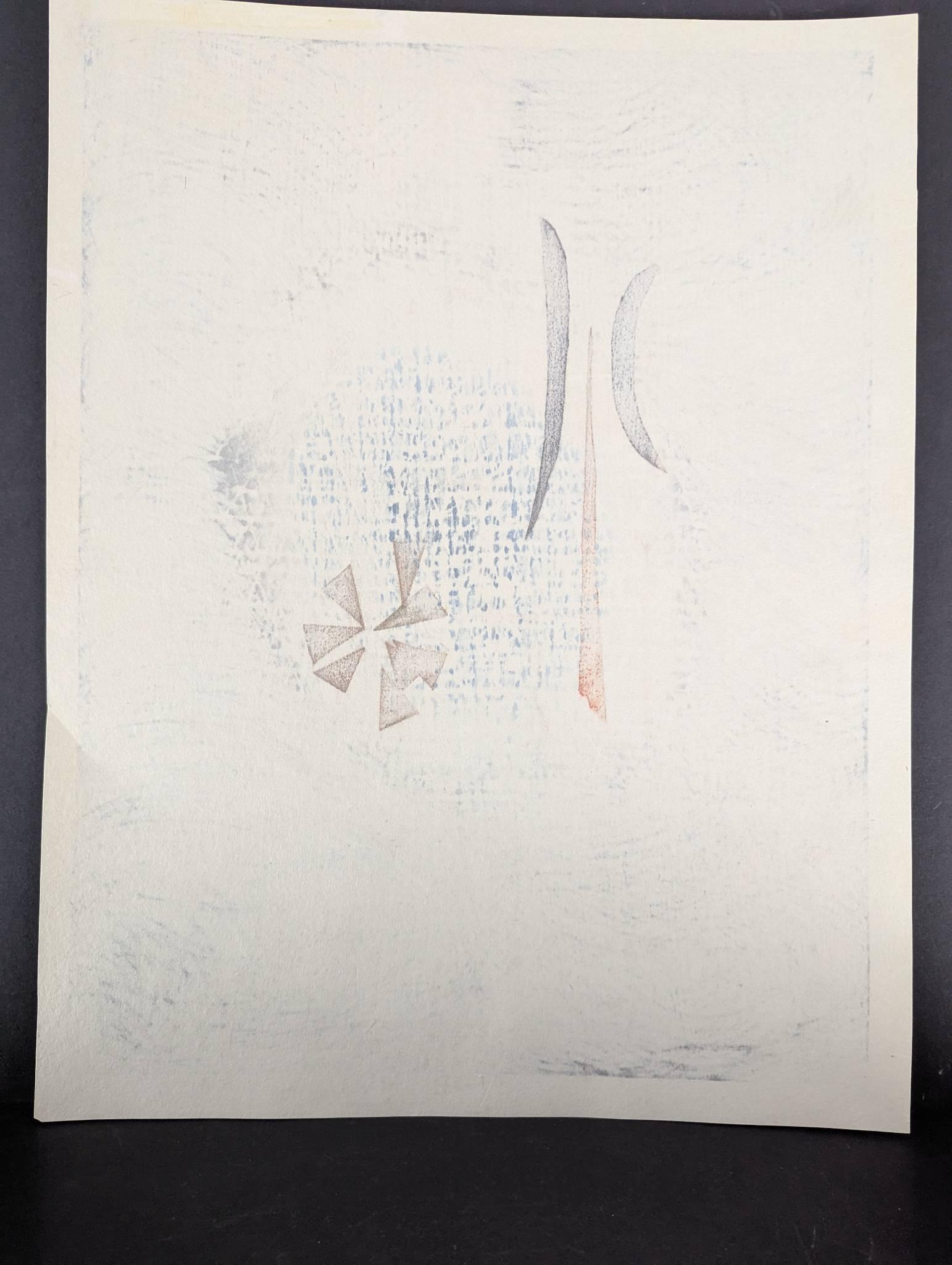 Japanese Woodblock Print by Gen Yamaguchi Titled Hassie 1962