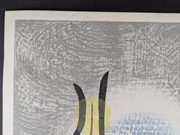 Japanese Woodblock Print by Gen Yamaguchi Titled Hassie 1962