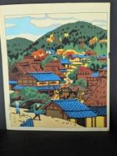 Japanese Woodblock Print by Ito Nisaburo Depicting Autumn in Ohara