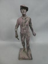 Vintage Resin Minuteman Cowboy w/ Rifle Statue Figure