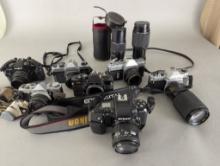 7 Film Cameras and Lenses incl Nikon Pentax Mamiya Olympus Minolta