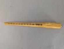 Vintage Butterscotch Swirl Bakelite Ring Mandrel with Sizing Marks