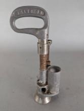 Vintage Metal Milk Bottle Capper with Specialty Handle