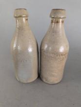 Antique Stoneware Bottles by R Schwalbach