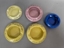 5 St Uze Drome La Bonne Auberge Hotel Ceramic Ashtrays
