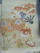 6 Assorted Polyester and Silk Japanese Obi for Fabric Use