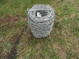 New galvanized barb wire