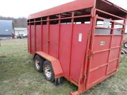 2005 14ft H & S Steel cattle trailer.  Has original certificate of orgin (NO TITLE)