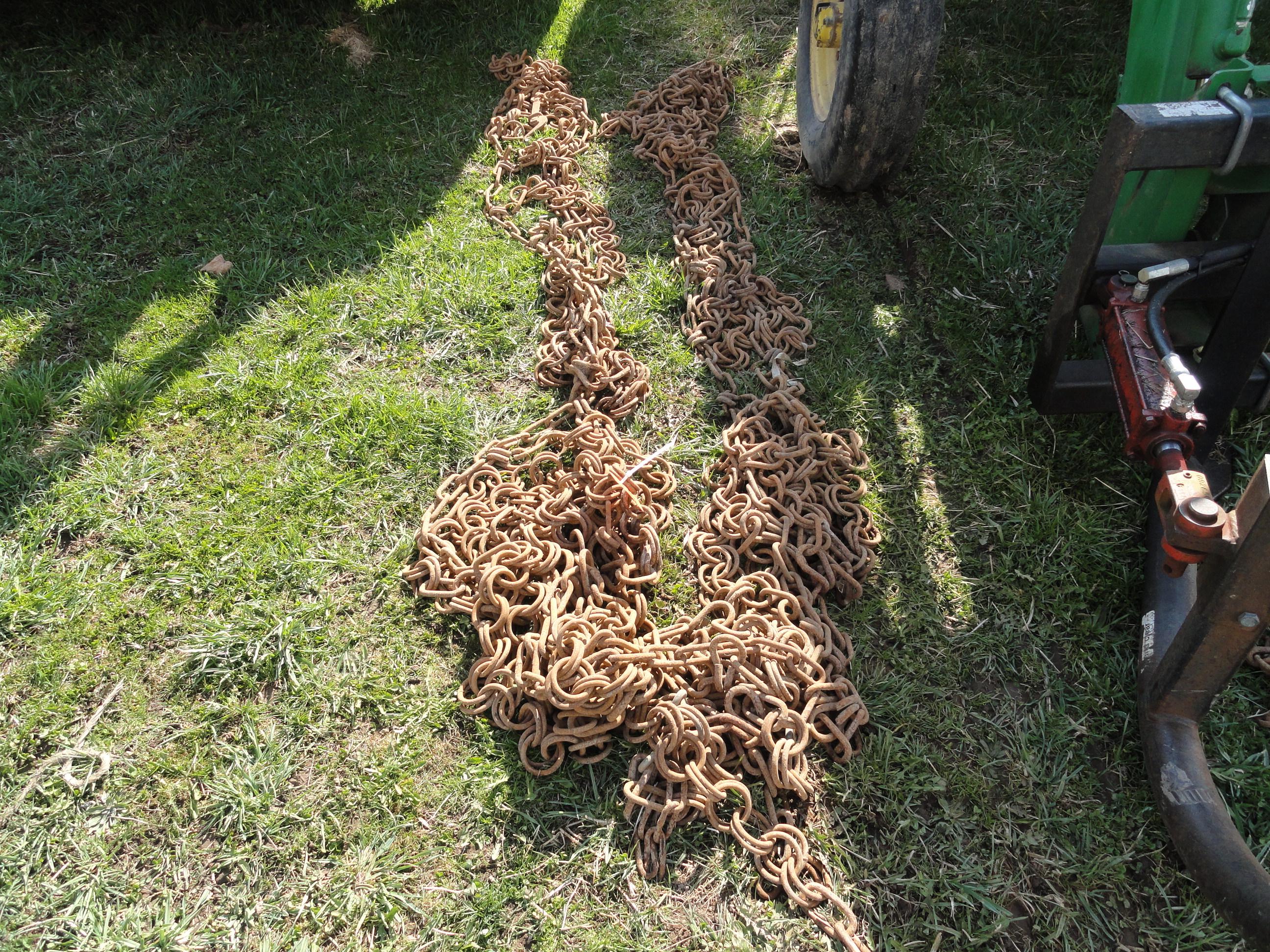 Double ring tractor chains