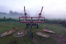 10 wheel hydraulic wheel rake
