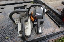 2 chainsaws poulan pro and craftsman