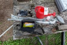 Hard rail brush, plant waterer and a camera
