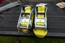 2 NEW - 2in X 27ft ratchet straps