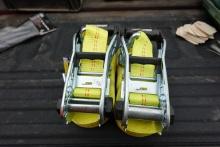 2 NEW - 2in X 27ft ratchet straps