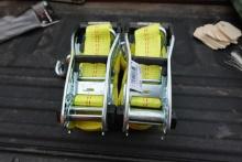 2 NEW - 2in X 27ft ratchet straps