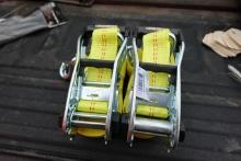 2 NEW - 2in X 27ft ratchet straps