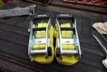 2 NEW - 2in X 27ft ratchet straps