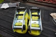 2 NEW - 2in X 27ft ratchet straps