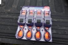 NEW - 1in by 15ft 4 pack ratchet straps