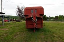 1985 Steel goose neck cattle trailer