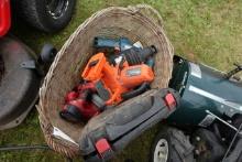 Basket of power tools